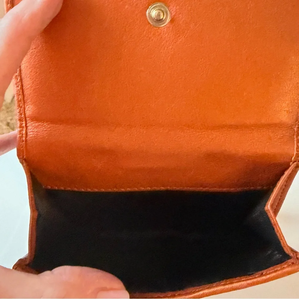 Gucci GG Supreme Canvas Bifold Wallet Orange Leather Trim - Picture 8 of 11